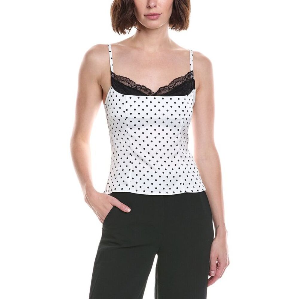 Colette Rose Womens  Printed Top, White
